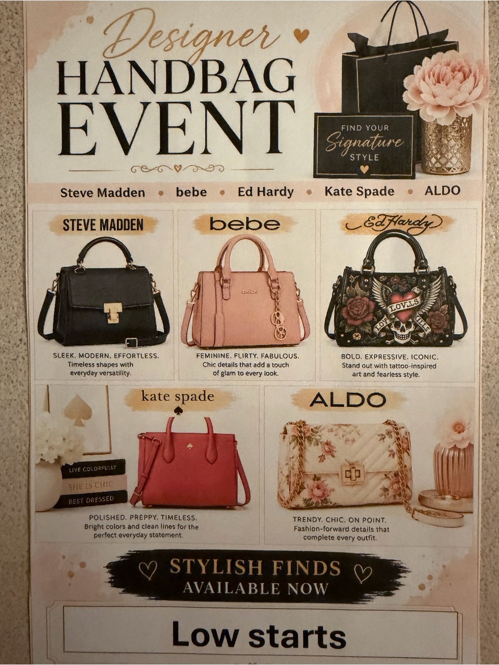 bebe Blush Pink Satchel Shoulder Bag